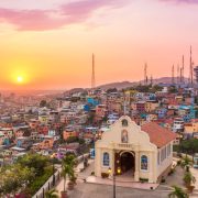 Sunset in the city of Guayaquil